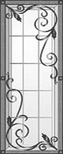 Образец кованой вставки для входной двери №11