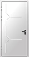 Линейный рисунок для одностворчатой металлической двери №8