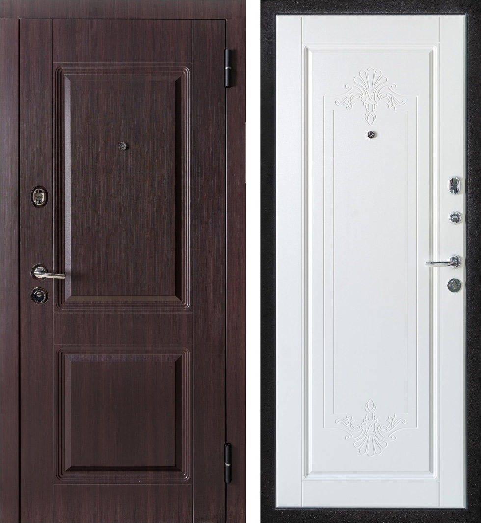 Дверь снаружи и внутри МДФ c фрезеровкой ЛД-782 наружная в частный дом
