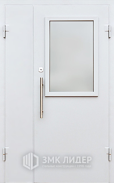 Распашная тамбурная дверь ЛД-143 с крупным окном